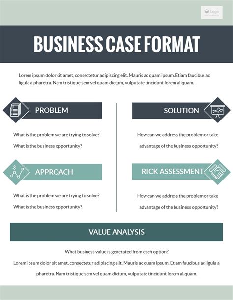 Business case presentation example