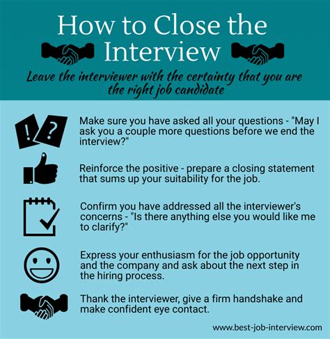 Closing interview questions and answers