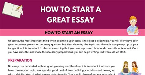 How do I start an essay about my career? .